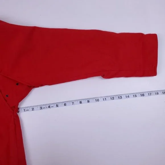 Vintage red contrast lined light jacket - Picture 8 of 10